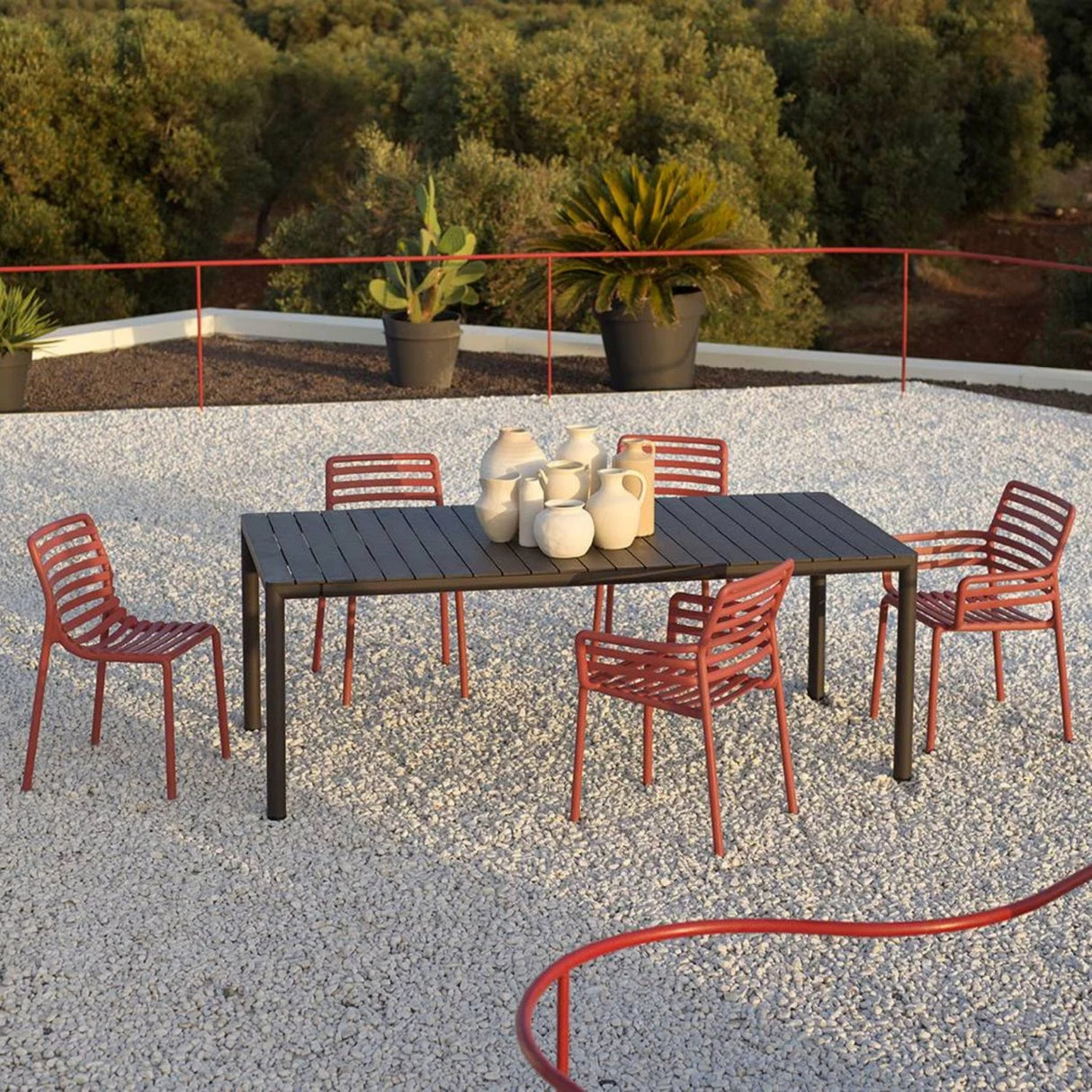   Slatted Outdoor Monobloc Dining Chair | Oroa.com
