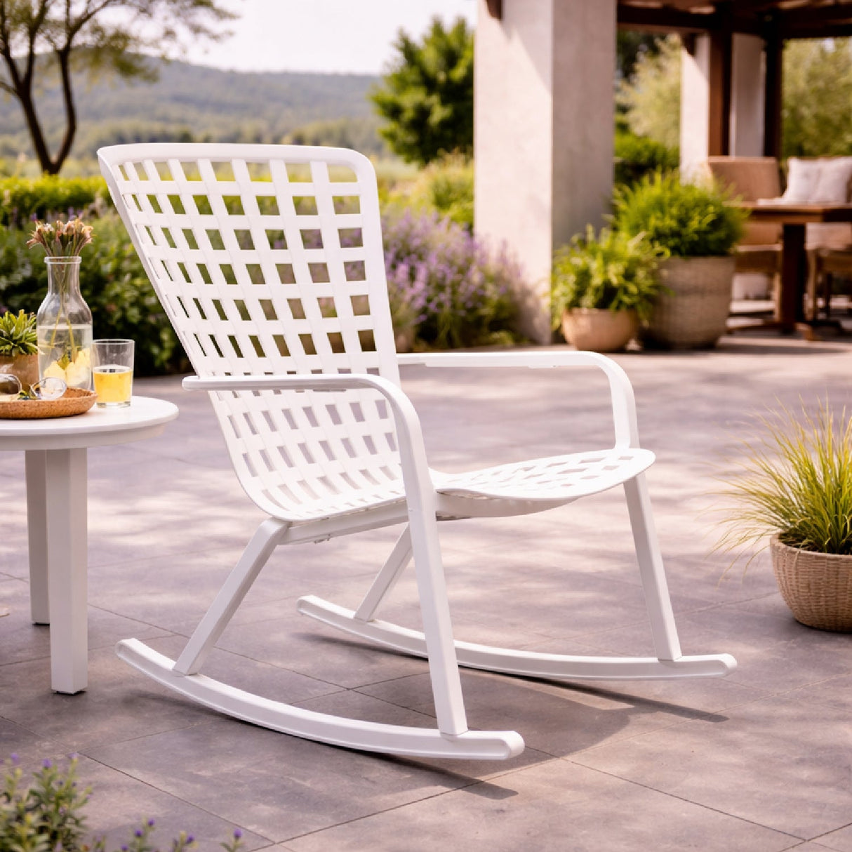   Square Perforated Reclining Outdoor Armchair | Oroa.com