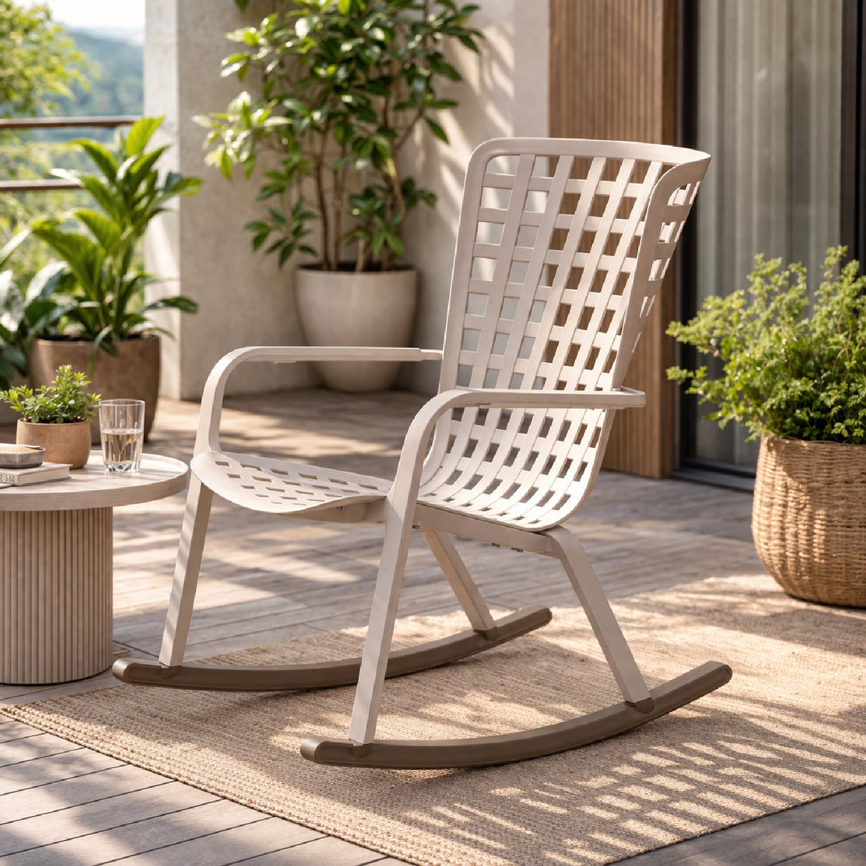   Square Perforated Reclining Outdoor Armchair | Oroa.com