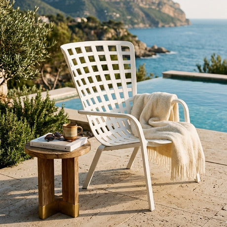   Square Perforated Reclining Outdoor Armchair | Oroa.com