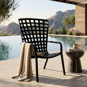   Square Perforated Reclining Outdoor Armchair | Oroa.com
