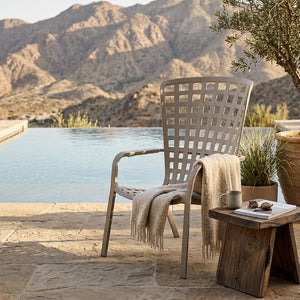   Square Perforated Reclining Outdoor Armchair | Oroa.com