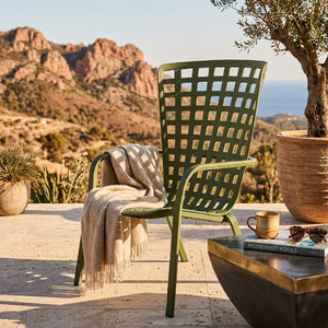   Square Perforated Reclining Outdoor Armchair | Oroa.com