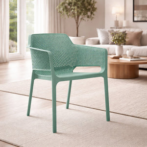   Square Perforated Outdoor Dining Armchair | Oroa.com