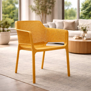   Square Perforated Outdoor Dining Armchair | Oroa.com