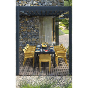   Square Perforated Outdoor Dining Armchair | Oroa.com