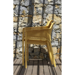   Square Perforated Outdoor Dining Armchair | Oroa.com