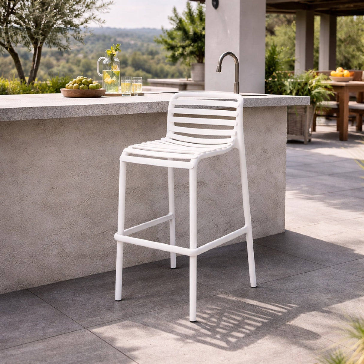   Slatted Outdoor Bar Stool | Oroa.com
