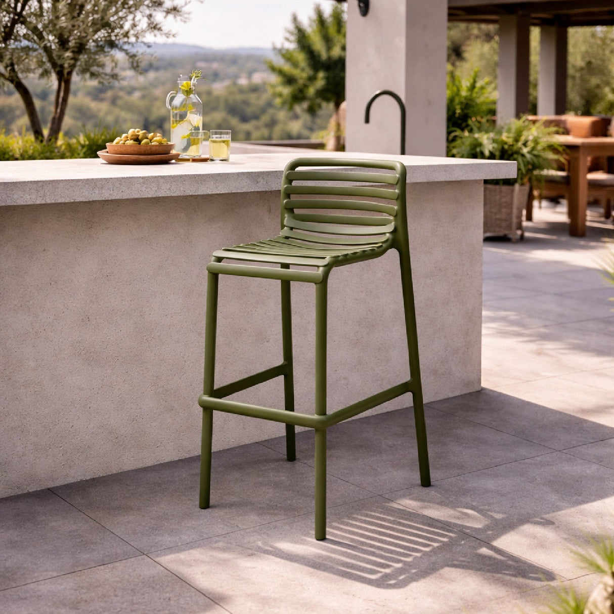   Slatted Outdoor Bar Stool | Oroa.com