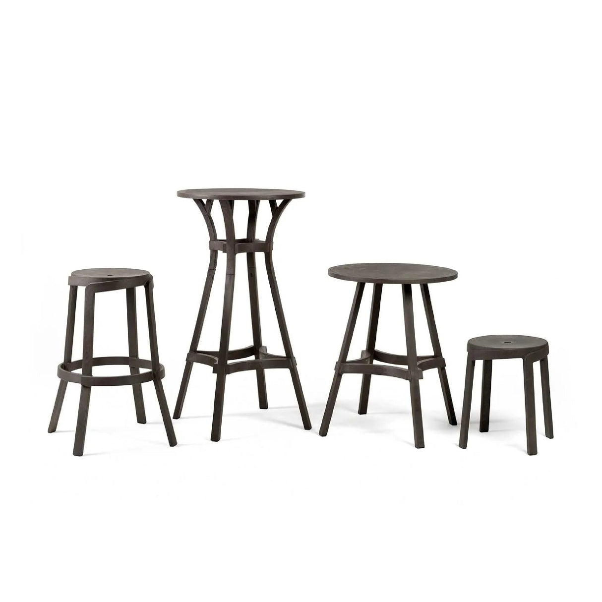   Regenerated Fiberglass Round Outdoor Stool | Oroa.com