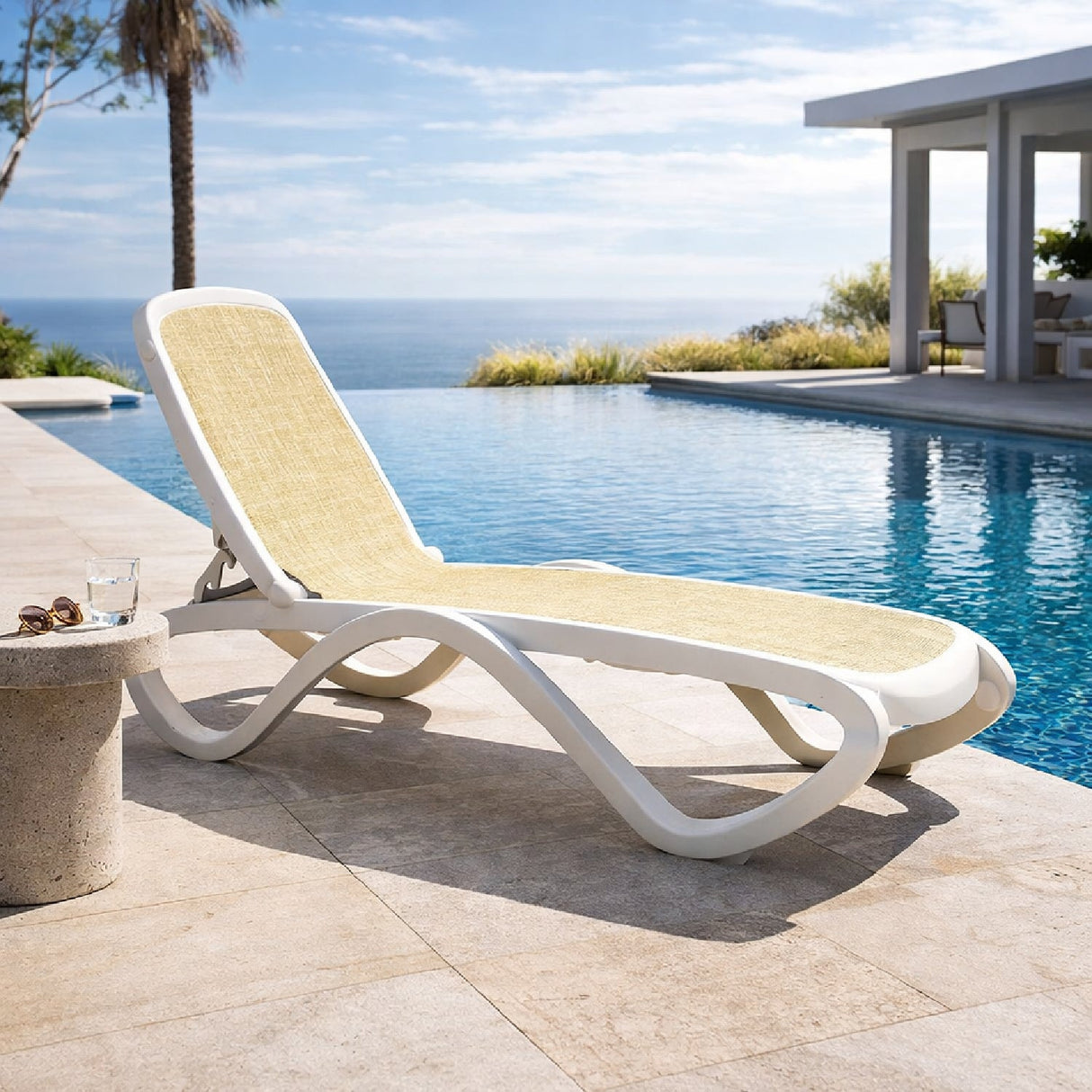   Fabric Adjustable Outdoor Chaise Lounge | Oroa.com