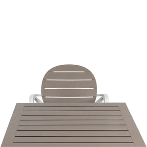   Square Slatted Outdoor Dining Table | Oroa.com