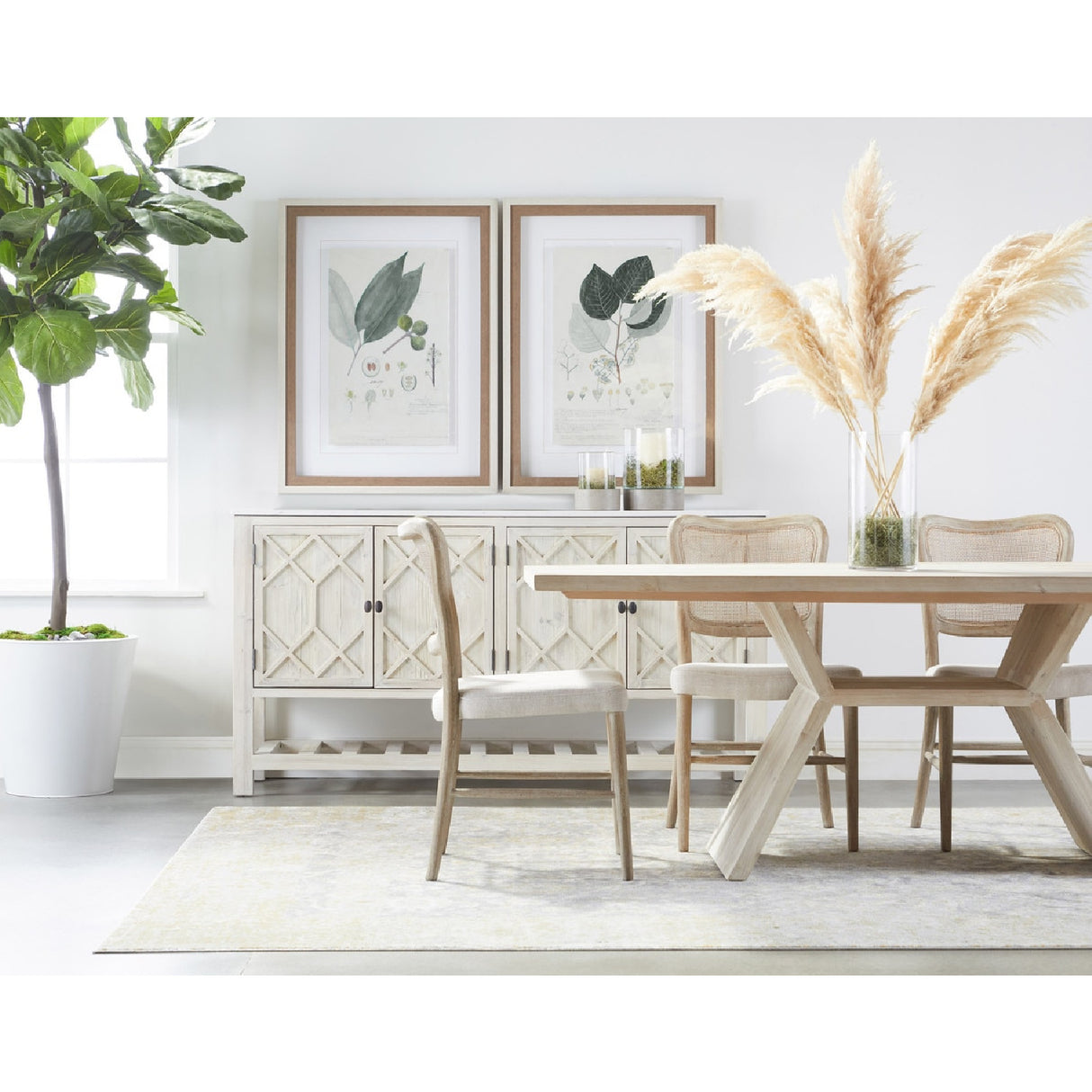   Cane-Back Dining Chair Set (2) | Oroa.com