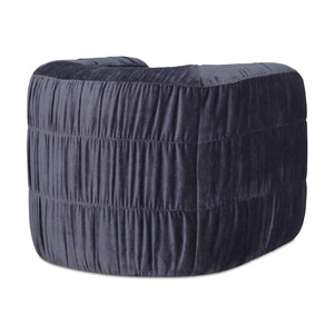  Blue Ruched Chenille Swivel Chair | Oroa.com