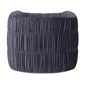   Blue Ruched Chenille Swivel Chair | Oroa.com