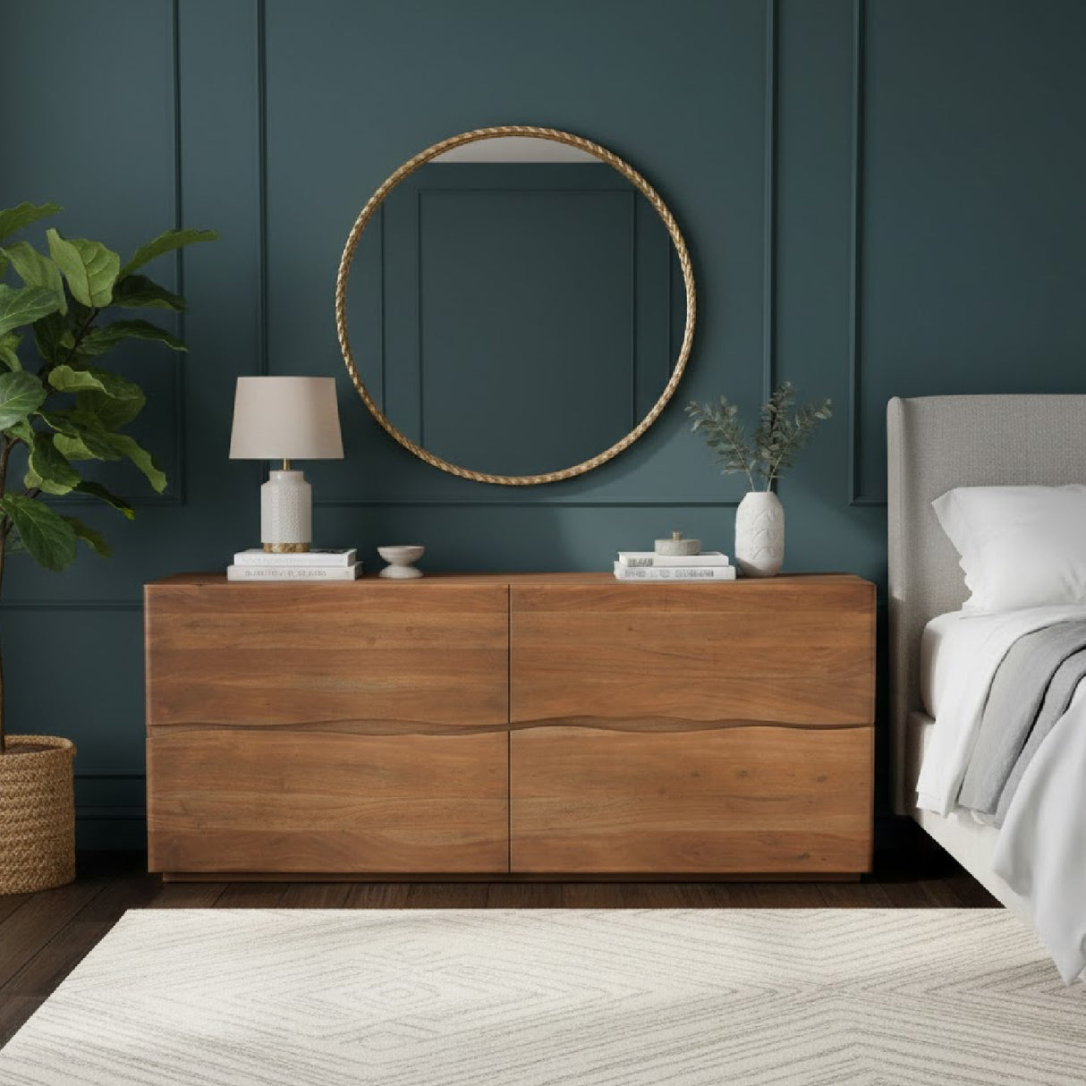   Modern European furniture - Live-Edge Acacia 4-Drawer Dresser - www.oroa.com | Oroa.com