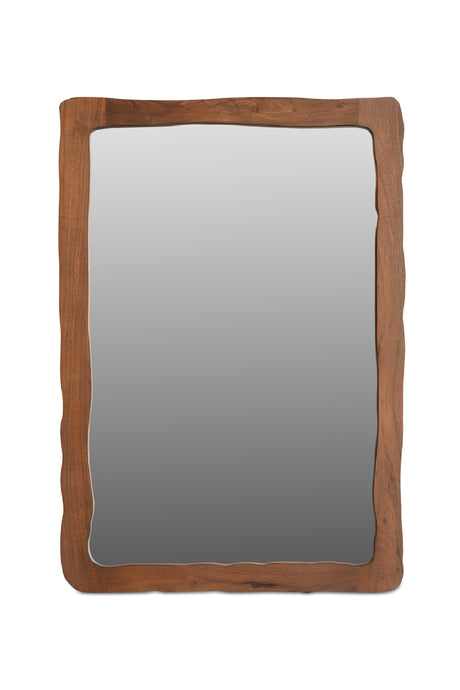   Modern European furniture - Brown Acacia Wood Mirror - www.oroa.com | Oroa.com