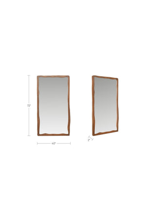   Modern European furniture - Brown Acacia Wood Mirror - www.oroa.com | Oroa.com