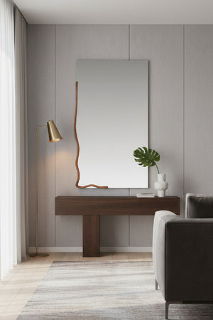   Modern European furniture - Acacia Squiggle Mirror L - www.oroa.com | Oroa.com