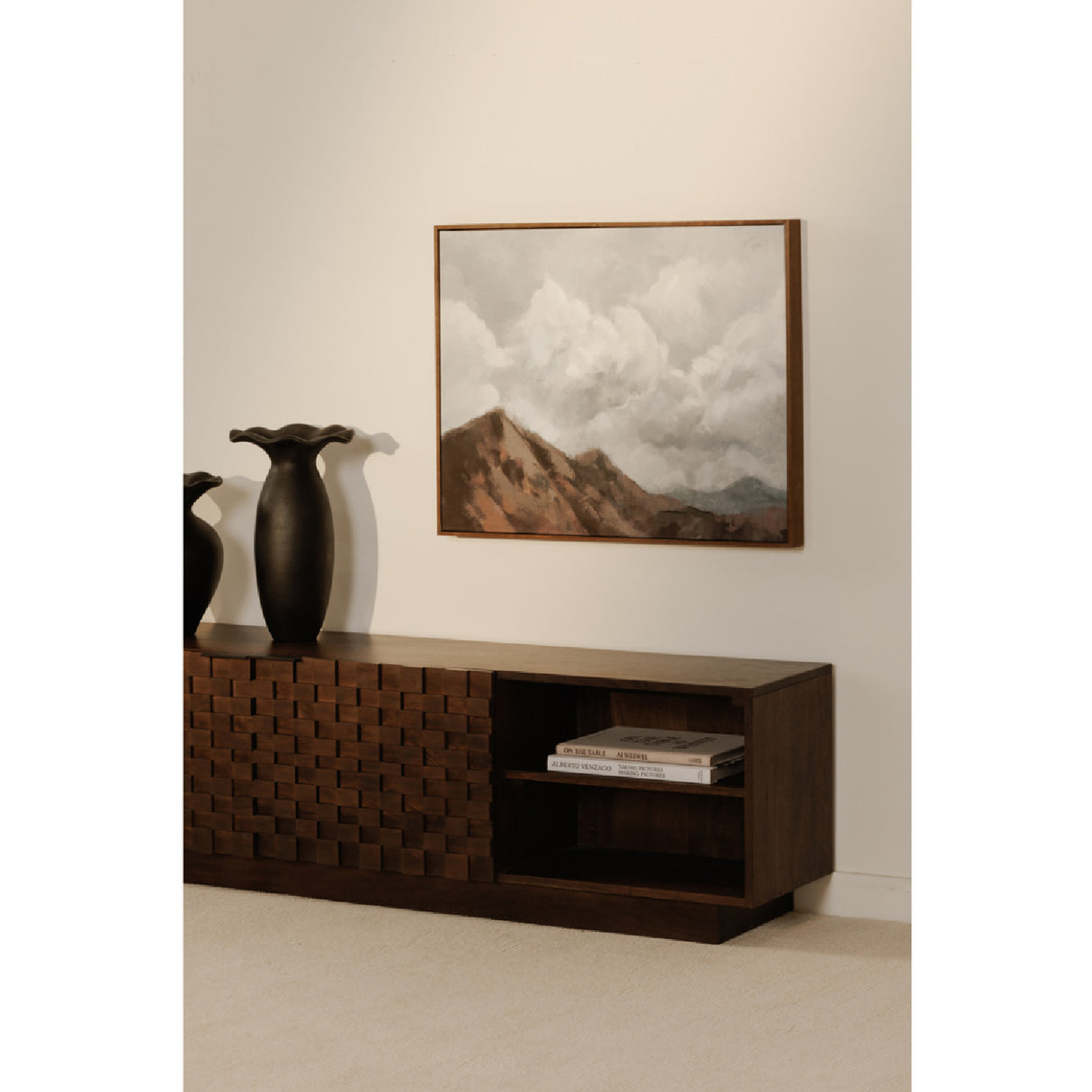   Modern European furniture - Acacia 2-Door Media Cabinet - www.oroa.com | Oroa.com