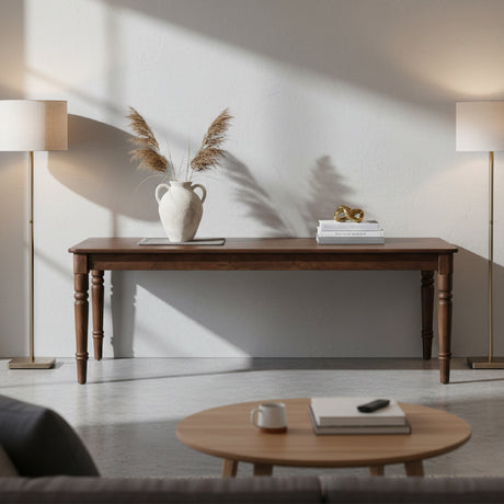   Modern European furniture - Brown Acacia Dining Table - www.oroa.com | Oroa.com