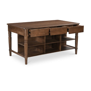   Modern European furniture - Acacia 3-Drawer Kitchen Island - www.oroa.com | Oroa.com