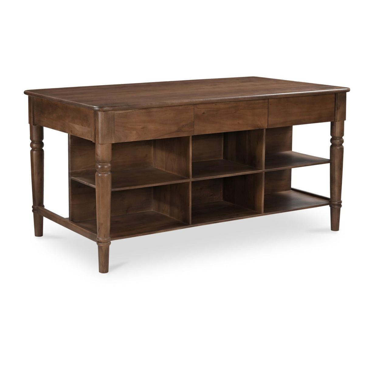   Modern European furniture - Acacia 3-Drawer Kitchen Island - www.oroa.com | Oroa.com