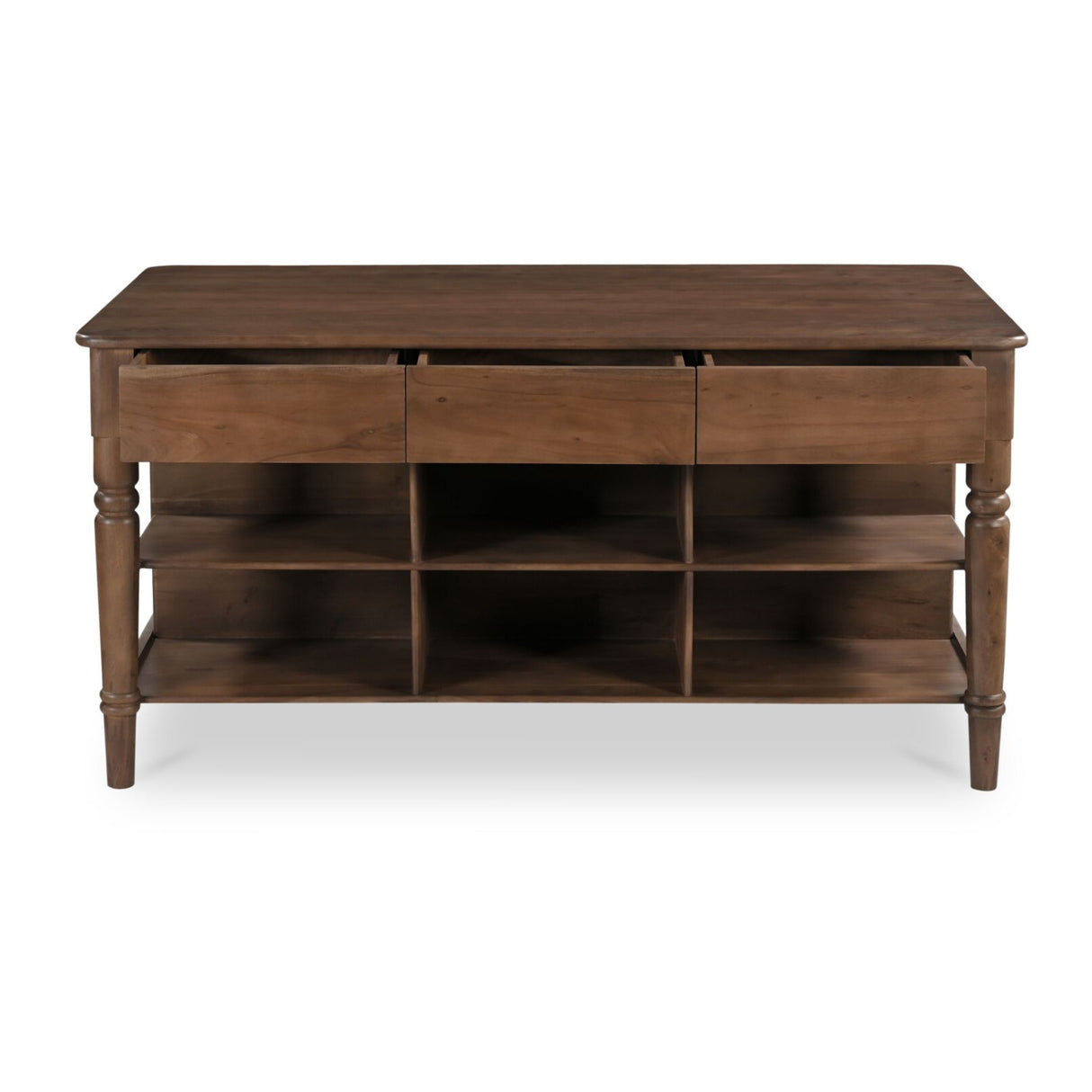   Modern European furniture - Acacia 3-Drawer Kitchen Island - www.oroa.com | Oroa.com