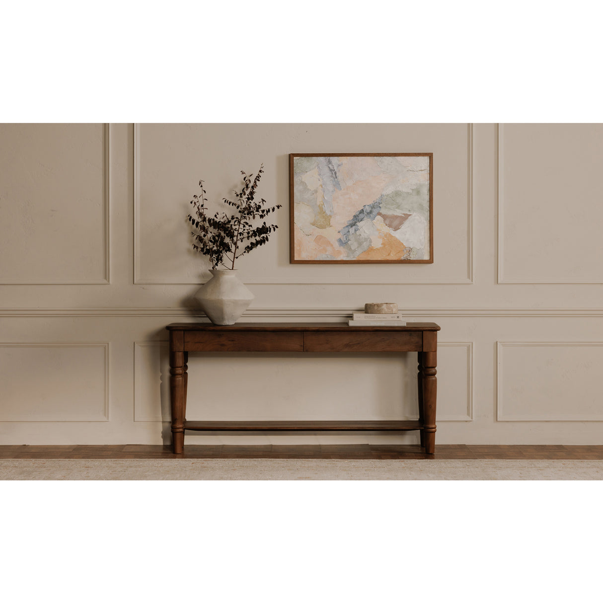   Modern European furniture - 2-Drawer Acacia Console Table - www.oroa.com | Oroa.com