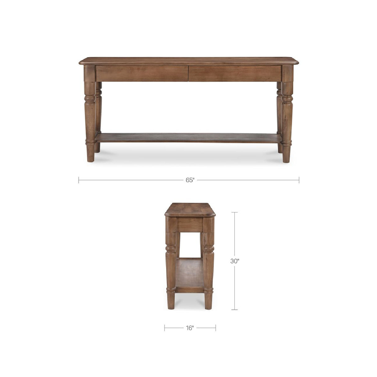   Modern European furniture - 2-Drawer Acacia Console Table - www.oroa.com | Oroa.com