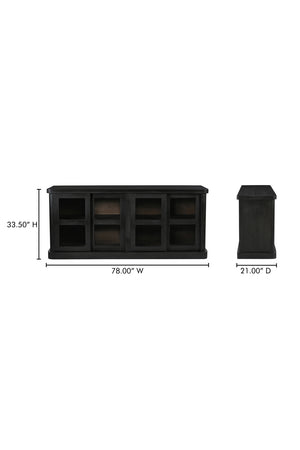   Modern European furniture - Black 4-Sliding Door Sideboard - www.oroa.com | Oroa.com