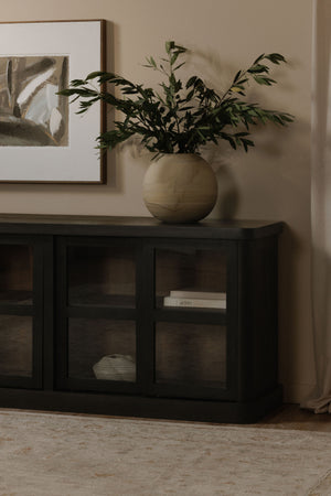   Modern European furniture - Black 4-Sliding Door Sideboard - www.oroa.com | Oroa.com