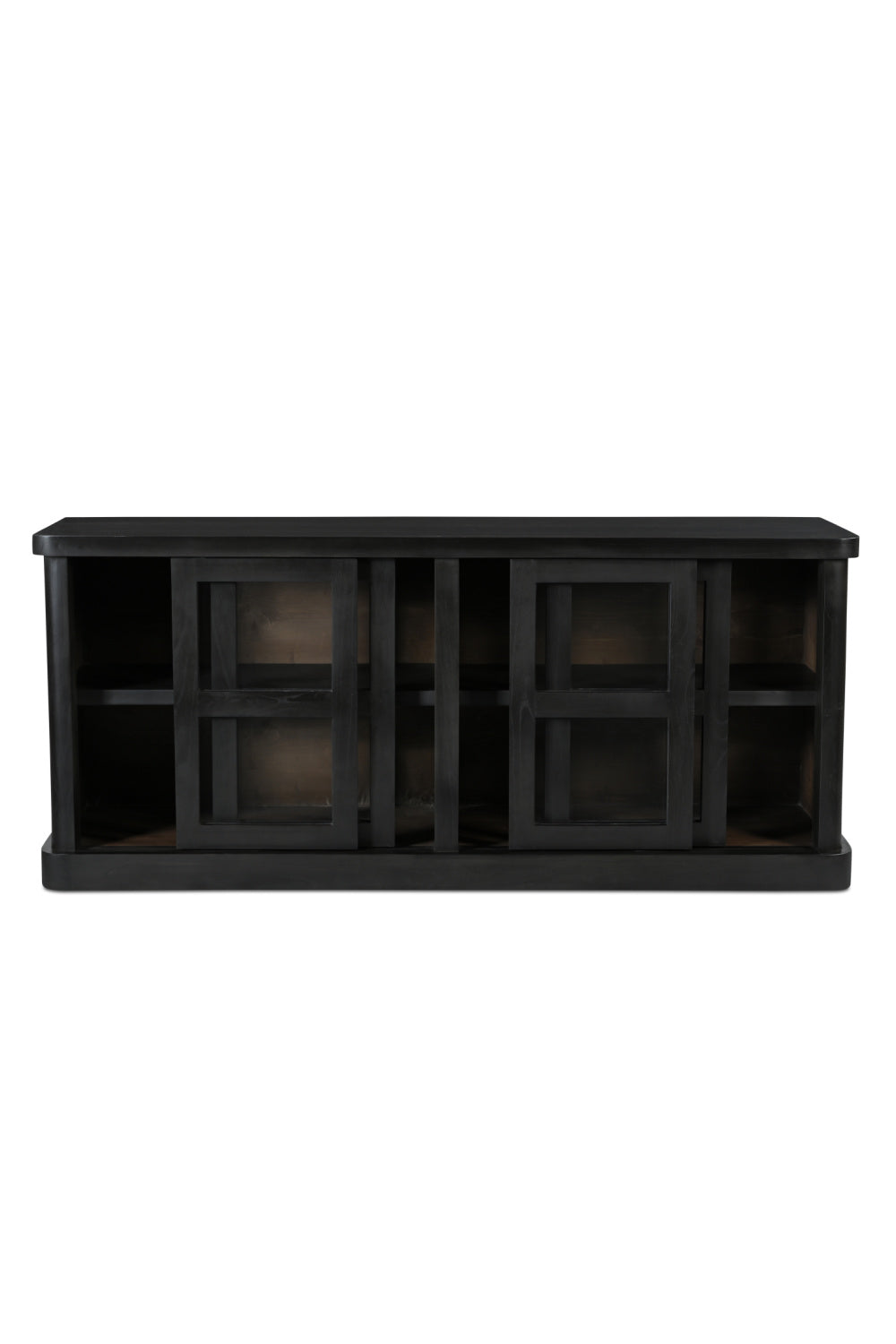   Modern European furniture - Black 4-Sliding Door Sideboard - www.oroa.com | Oroa.com