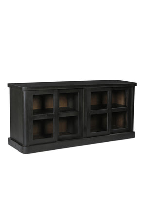   Modern European furniture - Black 4-Sliding Door Sideboard - www.oroa.com | Oroa.com