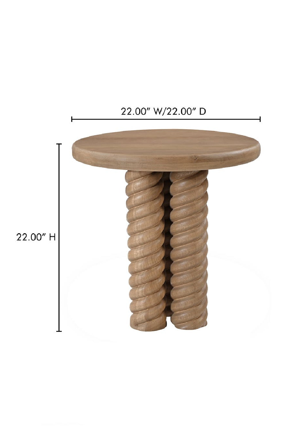   Modern European furniture - Oak Turned-Leg Side Table - www.oroa.com | Oroa.com
