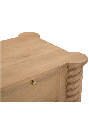   Modern European furniture - Oak Turned-Leg 2-Drawer Nightstand - www.oroa.com | Oroa.com