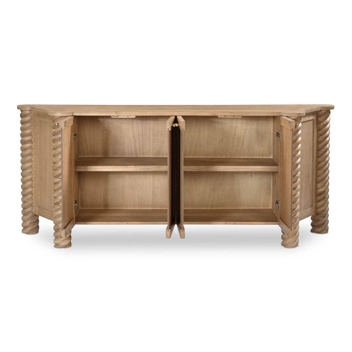   Modern European furniture - Oak Turned-Leg 4-Door Sideboard - www.oroa.com | Oroa.com
