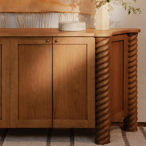   Modern European furniture - Oak Turned-Leg 4-Door Sideboard - www.oroa.com | Oroa.com