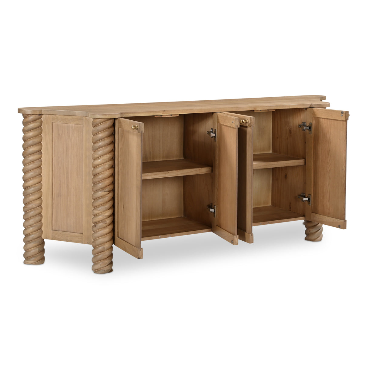   Modern European furniture - Oak Turned-Leg 4-Door Sideboard - www.oroa.com | Oroa.com