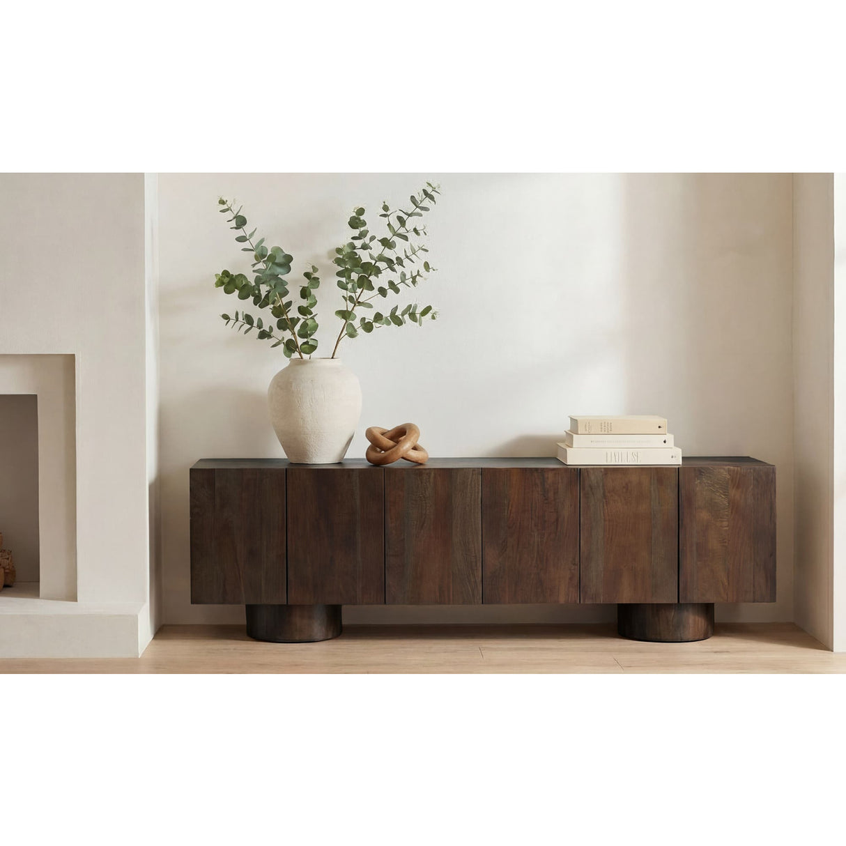   Modern European furniture - Neem Wood 6-Door Media Unit - www.oroa.com | Oroa.com