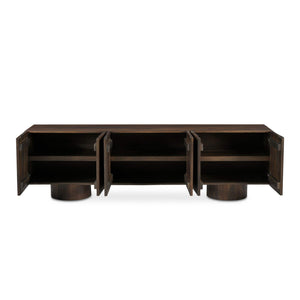   Modern European furniture - Neem Wood 6-Door Media Unit - www.oroa.com | Oroa.com