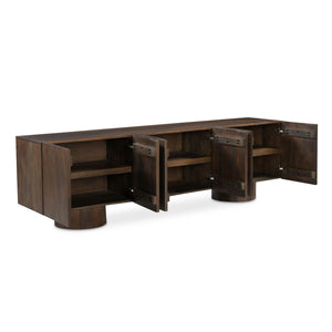   Modern European furniture - Neem Wood 6-Door Media Unit - www.oroa.com | Oroa.com