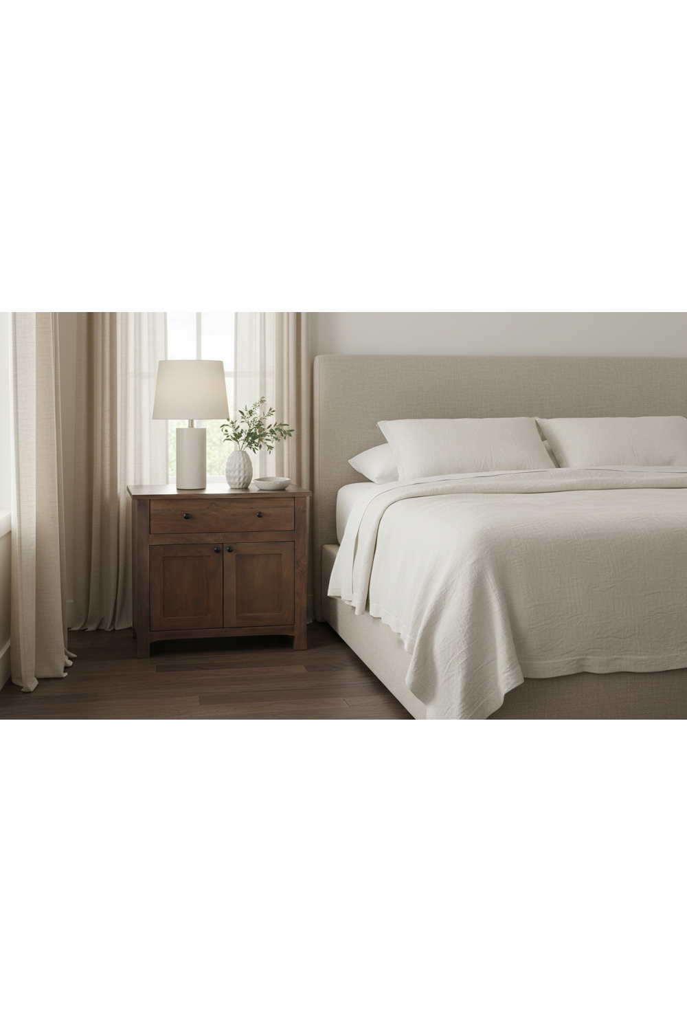   Modern European furniture - Wooden 2-Door Charging Nightstand - www.oroa.com | Oroa.com