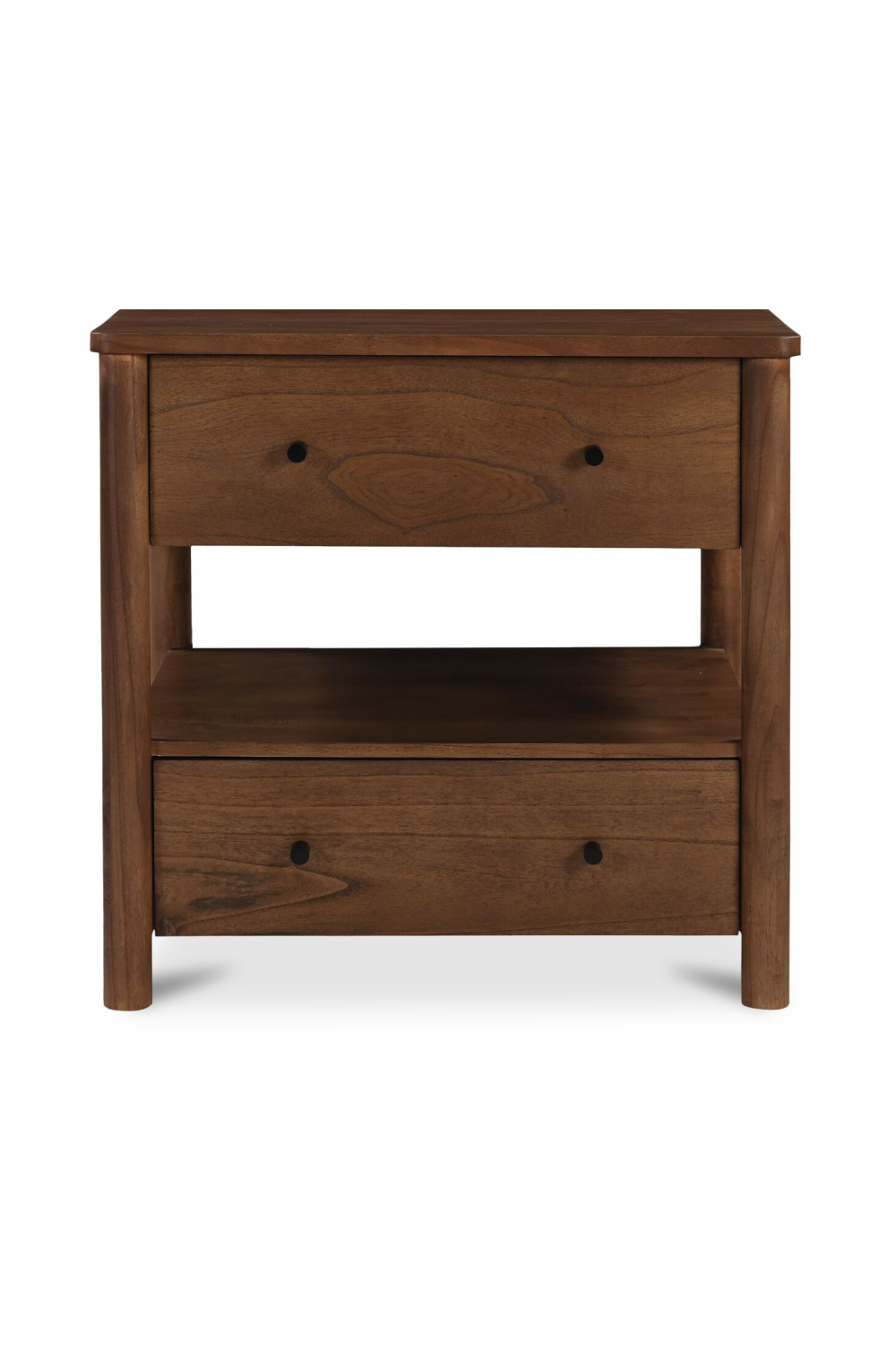   Modern European furniture - 2-Drawer Wooden Charging Nightstand - www.oroa.com | Oroa.com