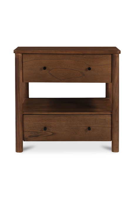   Modern European furniture - 2-Drawer Wooden Charging Nightstand - www.oroa.com | Oroa.com