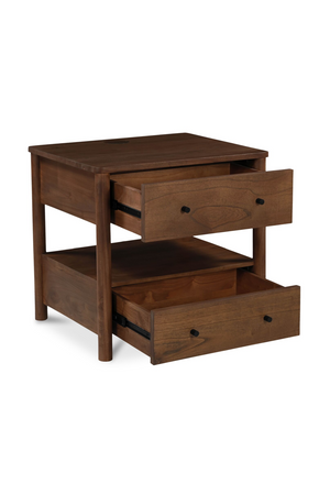   Modern European furniture - 2-Drawer Wooden Charging Nightstand - www.oroa.com | Oroa.com