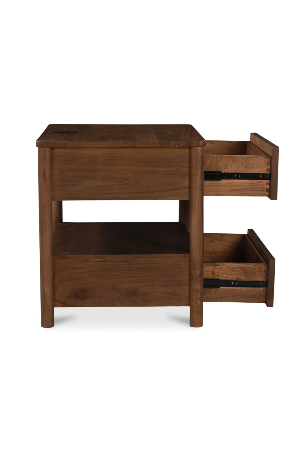   Modern European furniture - 2-Drawer Wooden Charging Nightstand - www.oroa.com | Oroa.com