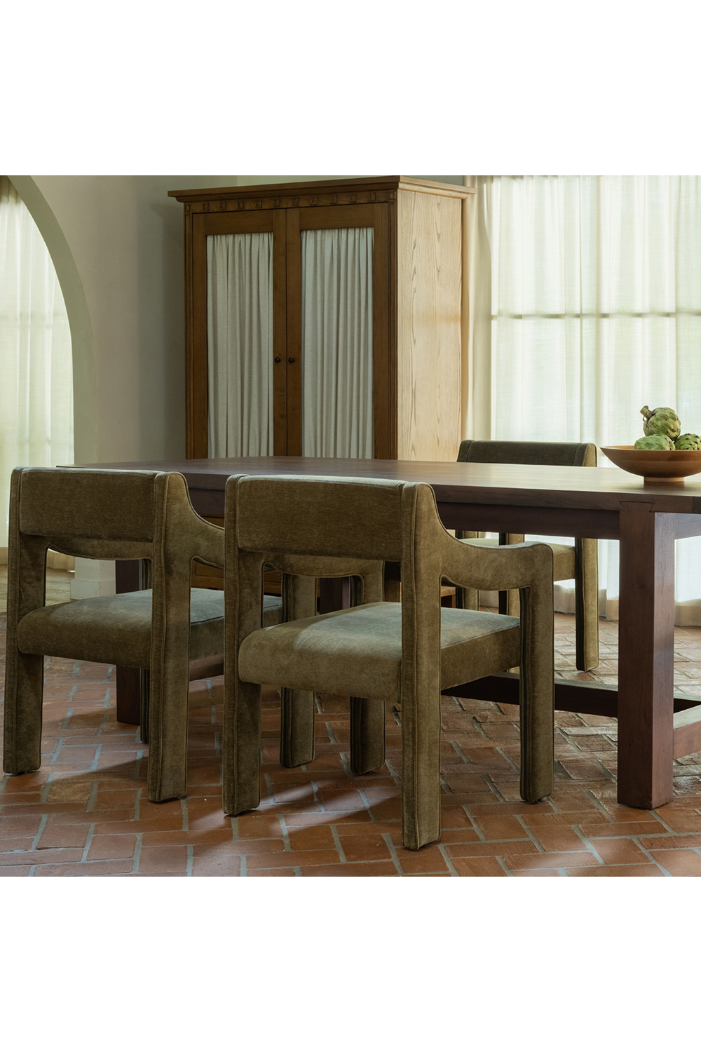  Modern European furniture - Brown Acacia Wood Dining Table S - www.oroa.com | Oroa.com