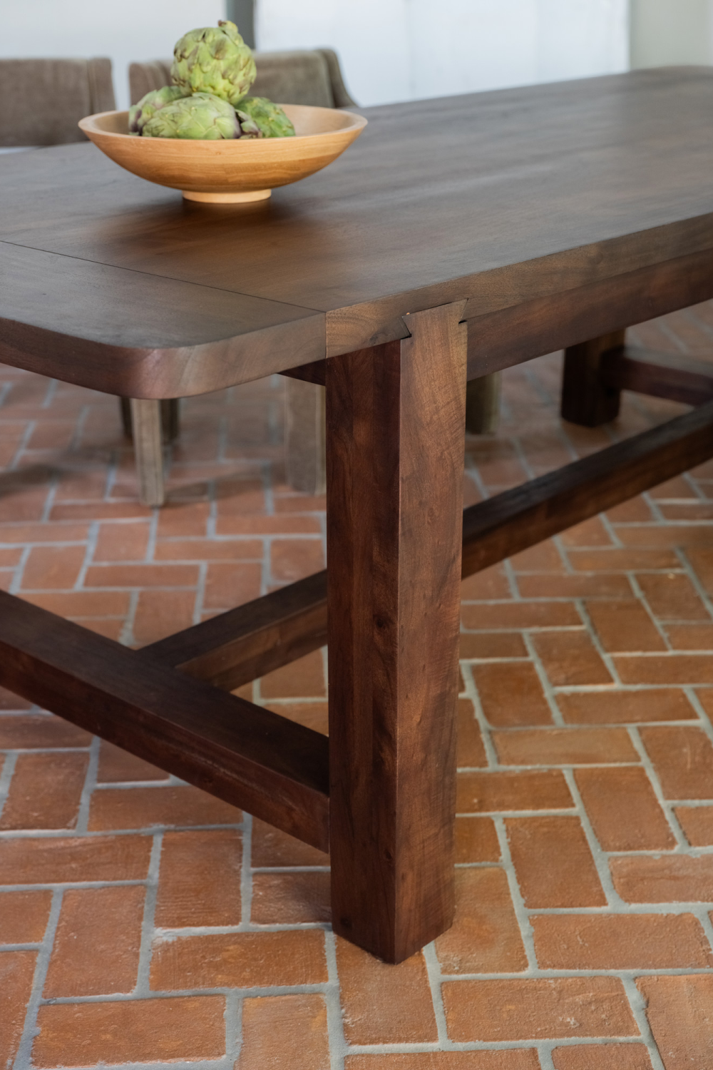   Modern European furniture - Brown Acacia Wood Dining Table S - www.oroa.com | Oroa.com