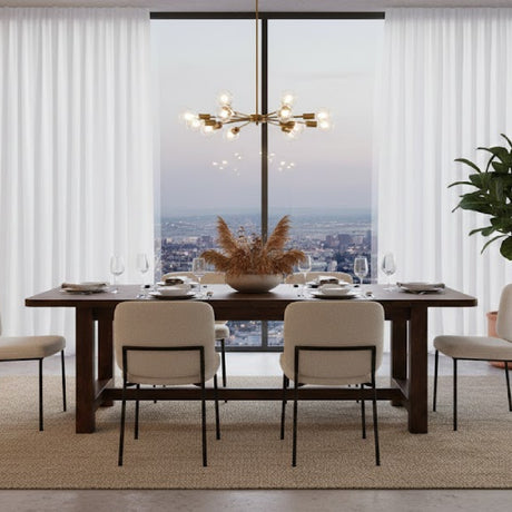   Modern European furniture - Brown Acacia Wood Dining Table S - www.oroa.com | Oroa.com